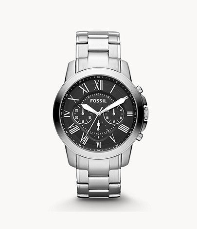 Fossil Men Grant Chronograph Stainless Steel Strap Watch FS4736 Watchspree