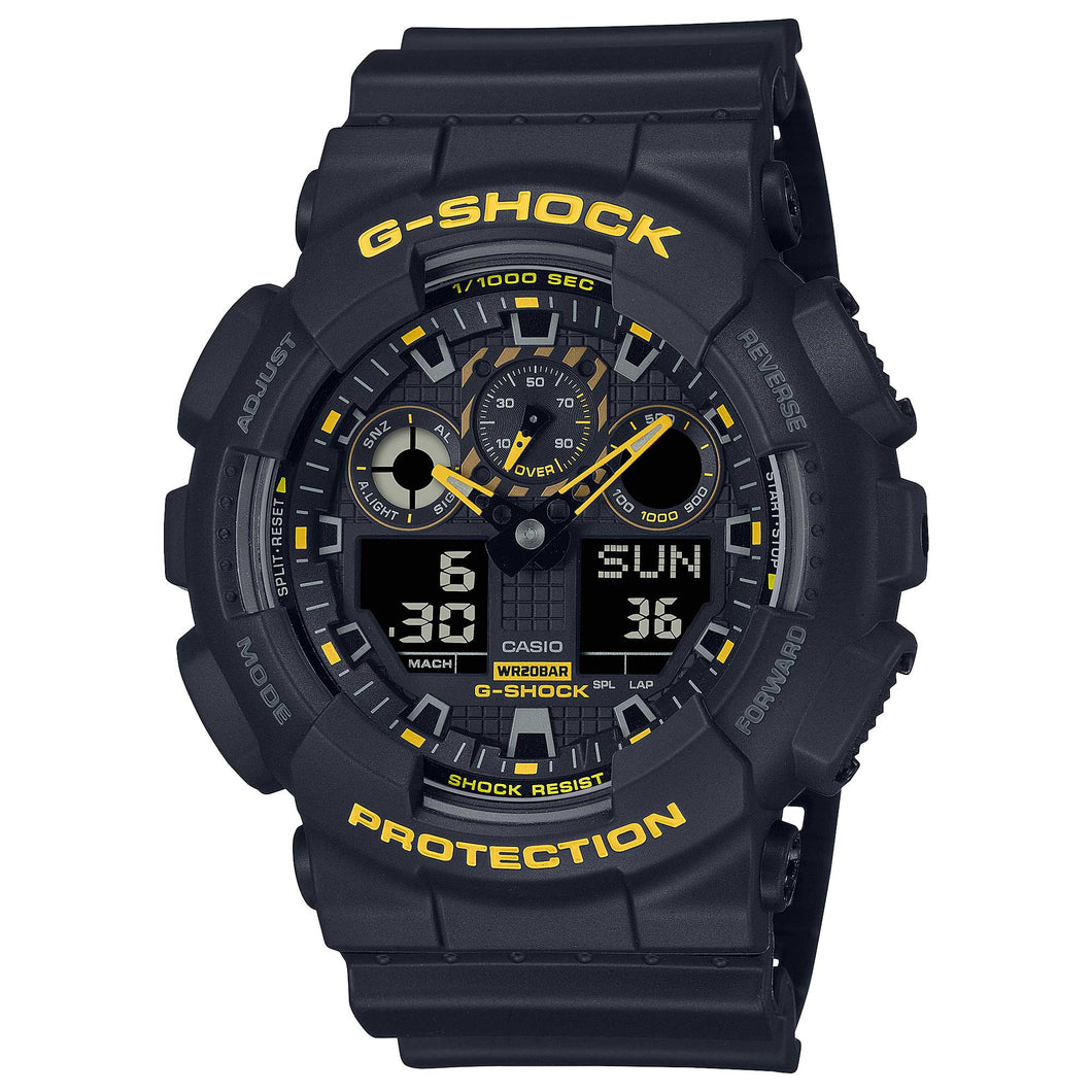 Casio G-Shock GA-100 Lineup Caution Yellow Series Watch GA100CY-1A GA-100CY-1A
