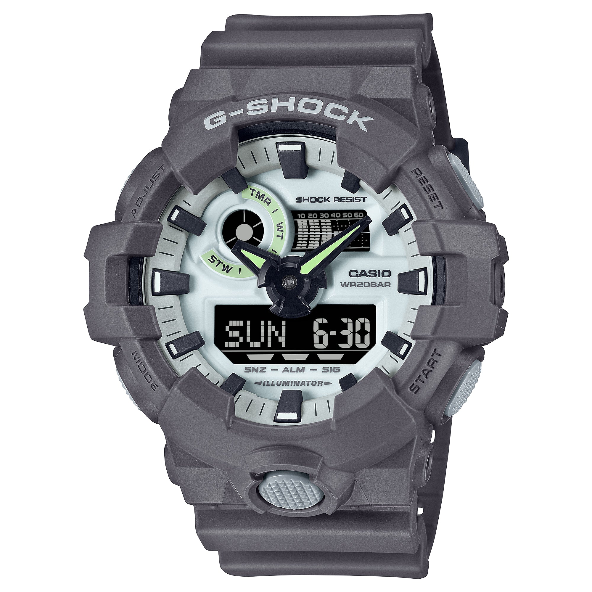 Casio G-Shock GA-700 Lineup Hidden Glow Series Watch GA700HD-8A GA-700HD-8A
