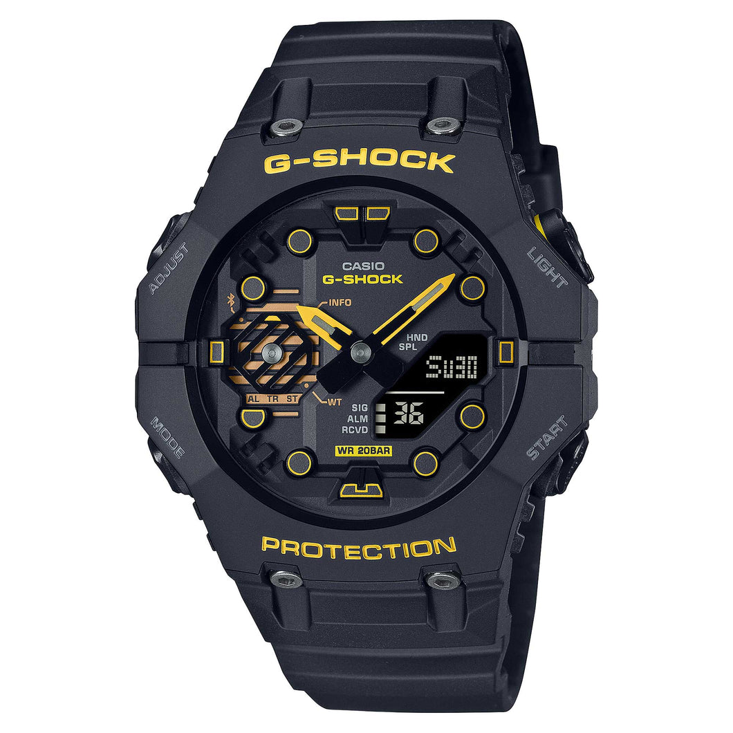 Casio G-Shock GA-B001 Lineup Caution Yellow Series Carbon Core Guard Structure Bluetooth¨ Watch GAB001CY-1A GA-B001CY-1A