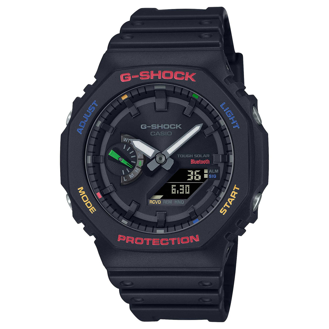 Casio G-Shock GA-2100 Lineup Carbon Core Guard Structure Bluetooth¨ Solar Powered Watch GAB2100FC-1A GA-B2100FC-1A