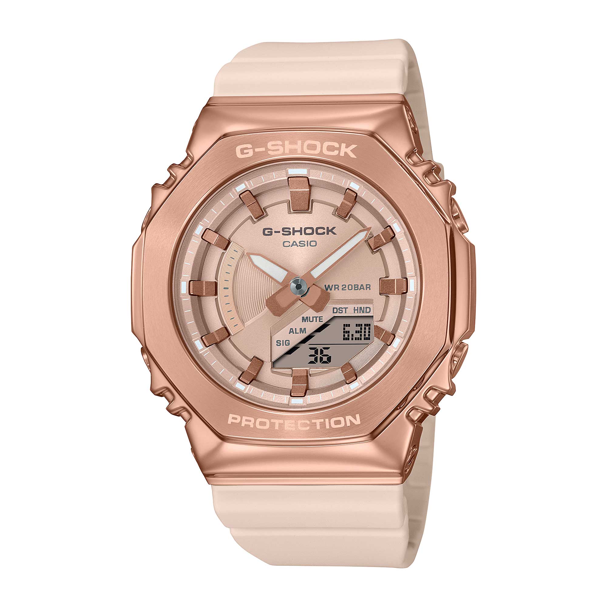 Casio G-Shock for Ladies' Metal-Clad Octagonal Watch GMS2100PG-4A GM-S2100PG-4A