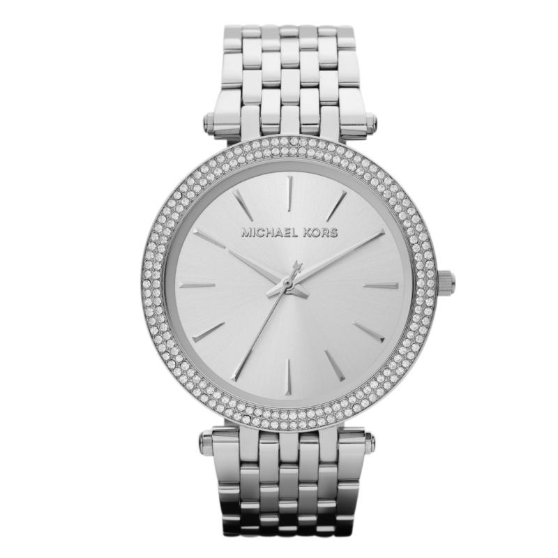 Michael Kors Ladies' Darci Silver Dial Pave Bezel Watch MK3190 Watchspree