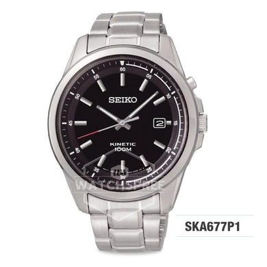 Seiko Men's Kinetic Silver Stainless Steel Watch SKA677P1