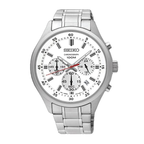 Seiko Chronograph Silver Stainless Steel Band Watch SKS583P1