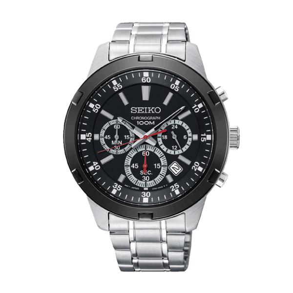 Seiko Chronograph Silver Stainless Steel Band Watch SKS611P1
