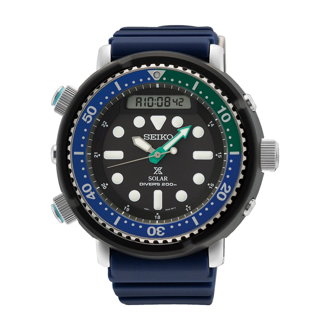 Seiko Prospex Solar Diver's Navy Blue Silicone Strap Watch SNJ039P1