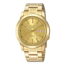 Load image into Gallery viewer, Seiko 5 Automatic Gold-Tone Stainless Steel Band Watch SNKE56K1
