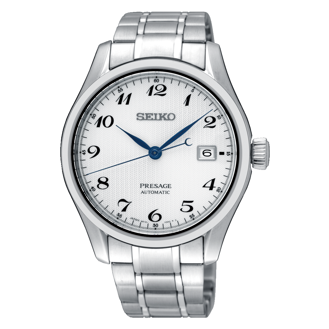 Seiko Presage (Japan Made) Automatic Silver Stainless Steel Band Watch SPB063J1 (Not for EU Buyers)