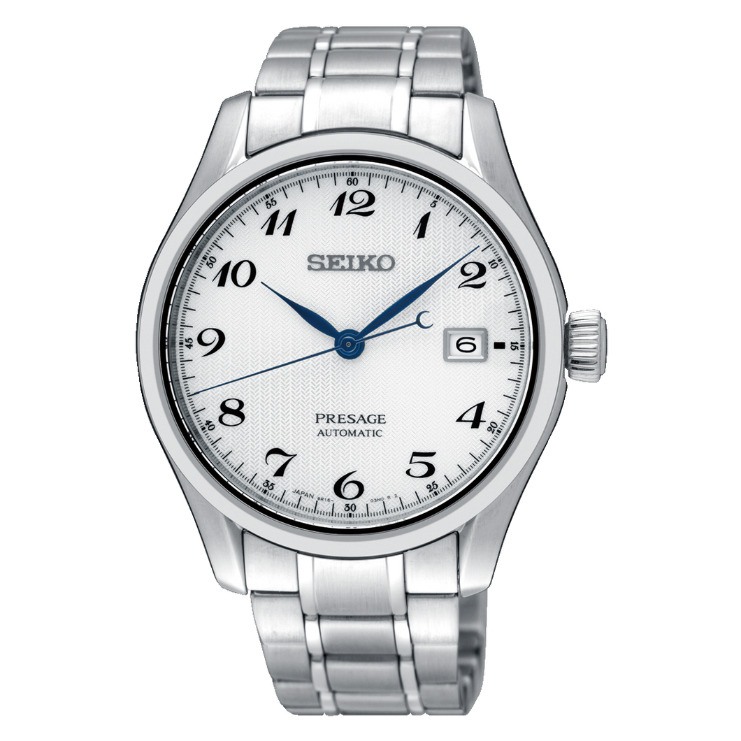 Seiko Presage (Japan Made) Automatic Silver Stainless Steel Band Watch SPB063J1 (Not for EU Buyers)