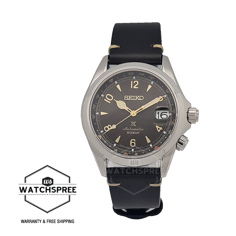 Seiko Prospex (Japan Made) Automatic Black Calf Leather Strap Watch SPB209J SPB209J1 (LOCAL BUYERS ONLY)