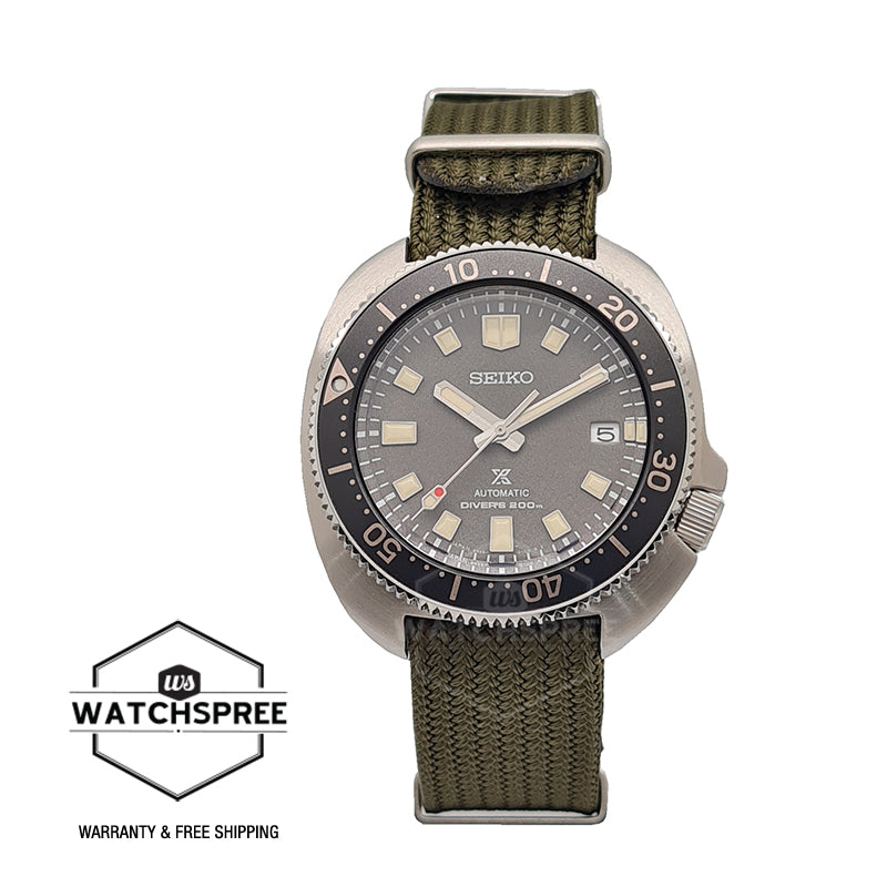 Seiko Prospex Automatic 1970 Diver Modern Re-interpretation Olive Green Polyester Strap Watch SPB237J SPB237J1 (LOCAL BUYERS ONLY)