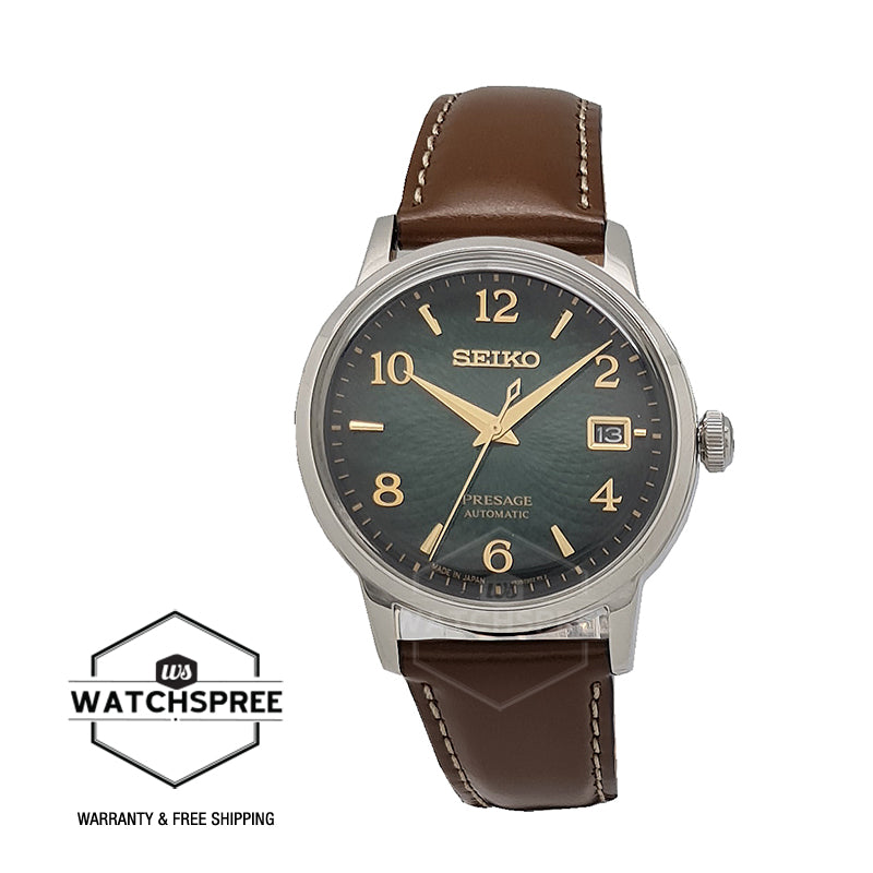 Seiko Presage (Japan Made) Automatic Brown Calf Leather Strap Watch SRPE45J1 (LOCAL BUYERS ONLY)