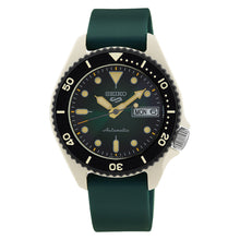 Load image into Gallery viewer, Seiko 5 Sports Automatic Dark Green Silicone Strap Watch SRPG73K1

