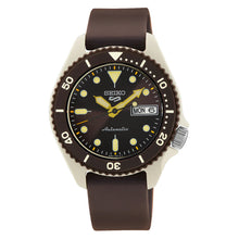Load image into Gallery viewer, Seiko 5 Sports Automatic Dark Brown Silicone Strap Watch SRPG77K1
