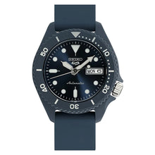 Load image into Gallery viewer, Seiko 5 Sports Automatic Navy Blue Silicone Strap Watch SRPG85K1
