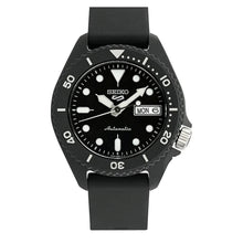Load image into Gallery viewer, Seiko 5 Sports Automatic Black Silicone Strap Watch SRPG87K1
