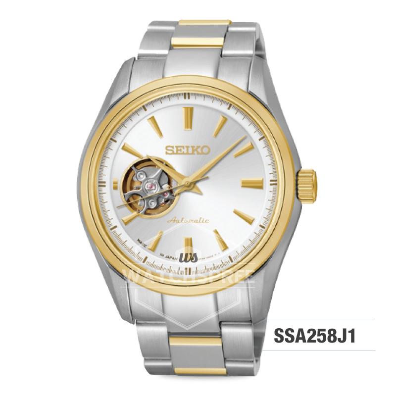 Seiko Presage (Japan Made) Open Heart Automatic Two-tone Stainless Steel Band Watch SSA258J1