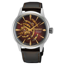 Load image into Gallery viewer, Seiko Presage (Japan Made) Automatic Cocktail Time STAR BAR Red Brick Limited Edition Dark Brown Leather Strap Watch SSA457J1 (LOCAL BUYERS ONLY)
