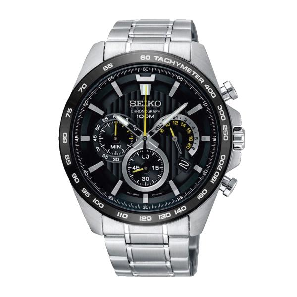 Seiko Chronograph Silver Stainless Steel Band Watch SSB303P1