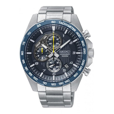 Seiko Men's Chronograph Silver Stainless Steel Band Watch SSB321P1