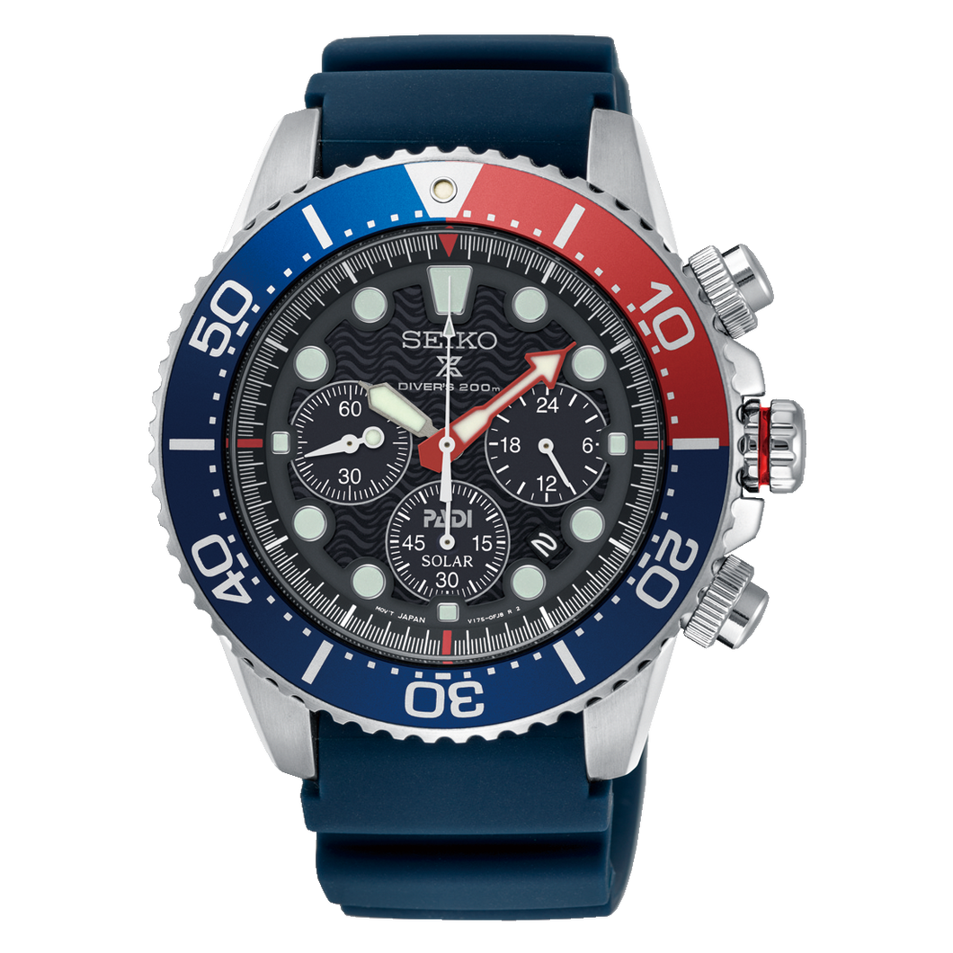 Seiko Prospex and PADI Air Diver Special Edition Blue Silicone Strap Watch SSC663P1 (Not for EU Buyers)