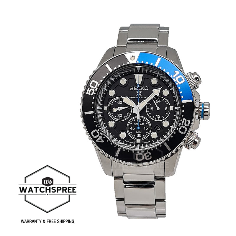 Seiko Prospex Diver's Solar Chronograph Stainless Steel Band Watch SSC017P1 / SSC781P1 (LOCAL BUYERS ONLY)