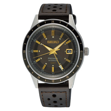 Seiko Presage (Japan Made) Automatic GMT Style60's Watch SSK013J1
