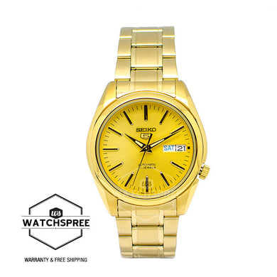 Seiko 5 Automatic Men's Gold Stainless Steel Strap Watch SNKL48K1 Watchspree