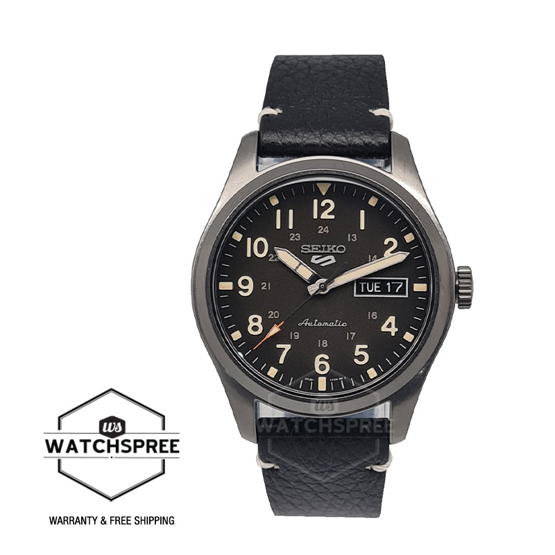 Seiko 5 Sports Automatic Black Calf Strap Watch SRPG41K1 (LOCAL BUYERS ONLY) Watchspree