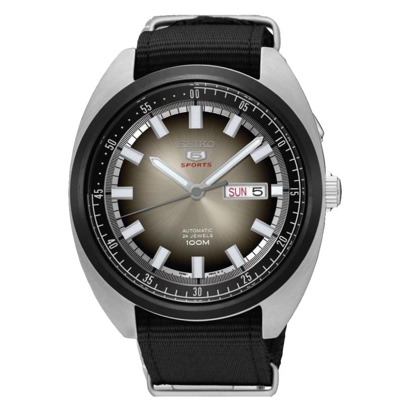 Seiko 5 Sports Automatic Black Nylon Strap Watch SRPB23K1 Watchspree