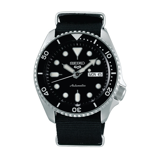 Seiko 5 Sports Automatic Black Nylon Strap Watch SRPD55K3 (LOCAL BUYERS ONLY) Watchspree