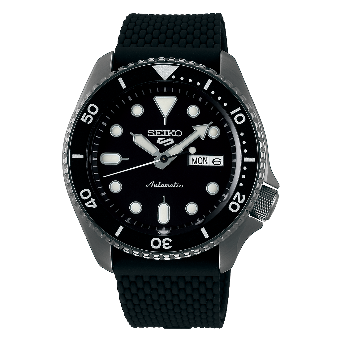 Seiko 5 Sports Automatic Black Silicon Strap Watch SRPD65K2 (LOCAL BUYERS ONLY) Watchspree
