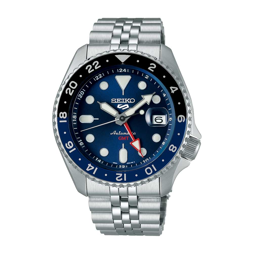 Seiko 5 Sports Automatic GMT SKX Sports Style Silver Stainless Steel Band Watch SSK003K1 Watchspree