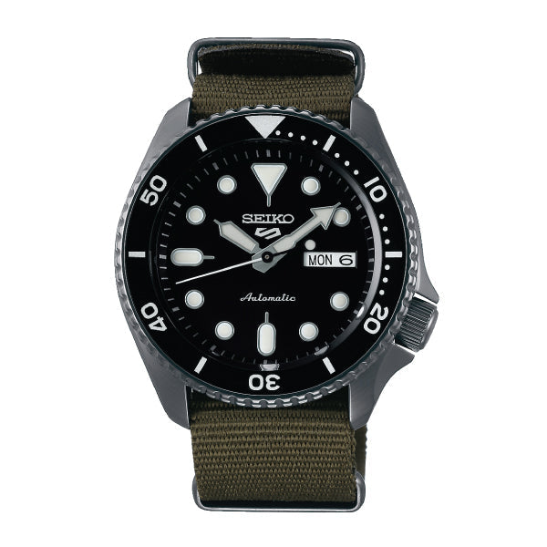 Seiko 5 Sports Automatic Green Nylon Strap Watch SRPD65K4 (LOCAL BUYERS ONLY) Watchspree