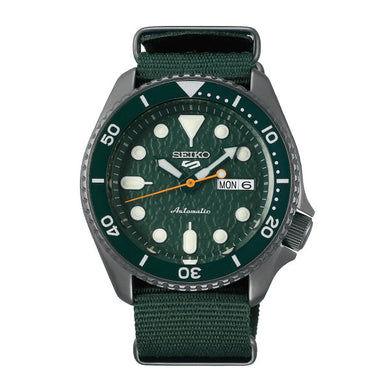 Seiko 5 Sports Automatic Green Nylon Strap Watch SRPD77K1 (LOCAL BUYERS ONLY) Watchspree
