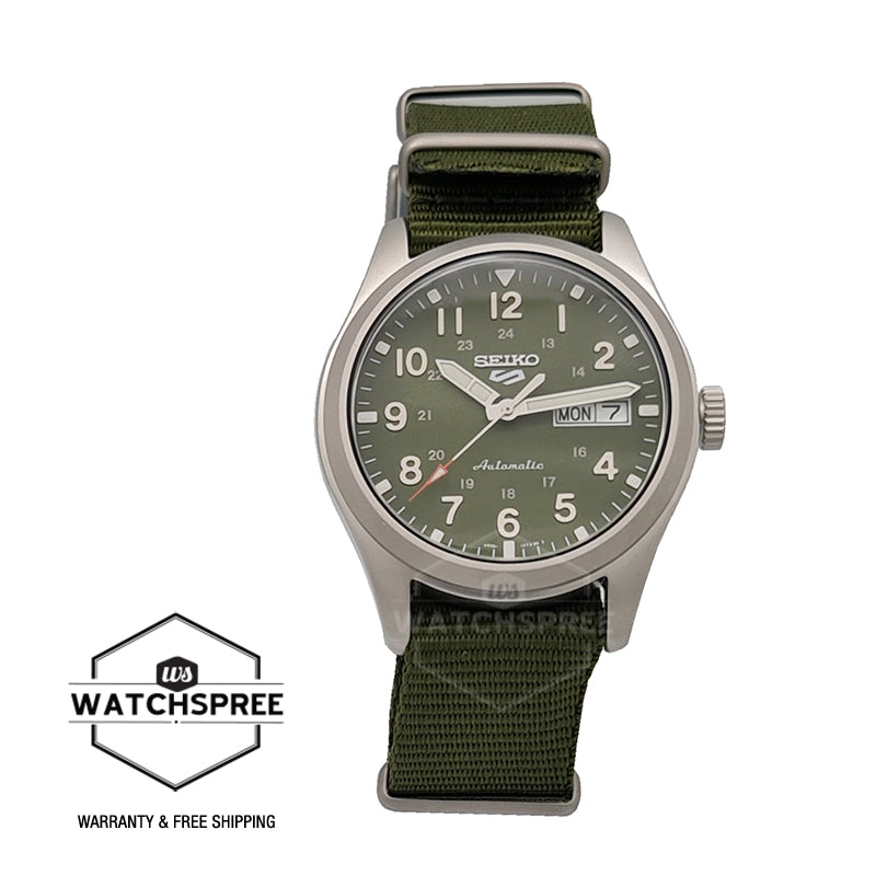 Seiko 5 Sports Automatic Green Nylon Strap Watch SRPG33K1 (LOCAL BUYERS ONLY) Watchspree
