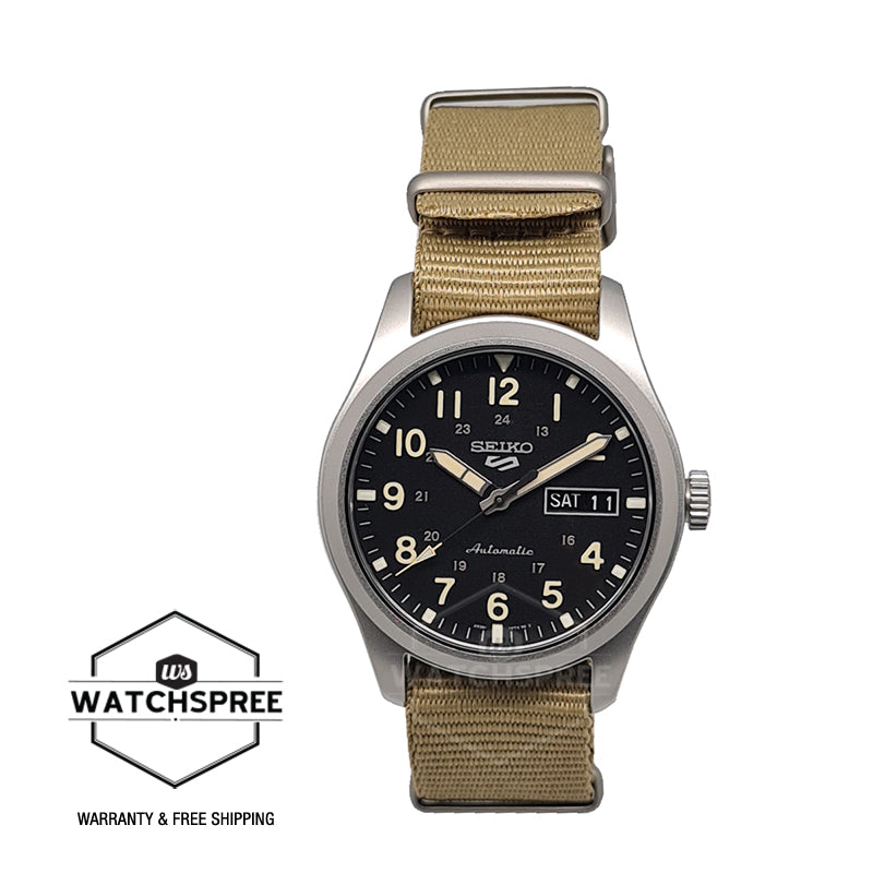 Seiko 5 Sports Automatic Khaki Nylon Strap Watch SRPG35K1 (LOCAL BUYERS ONLY) Watchspree