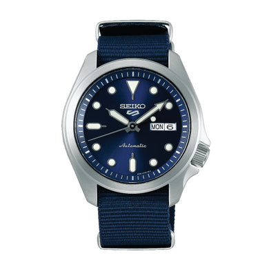 Seiko 5 Sports Automatic Navy Blue Nylon Strap Watch SRPE63K1 (LOCAL BUYERS ONLY) Watchspree