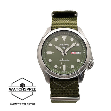 Seiko 5 Sports Automatic Olive Green Nylon Strap Watch SRPE65K1 (LOCAL BUYERS ONLY) Watchspree