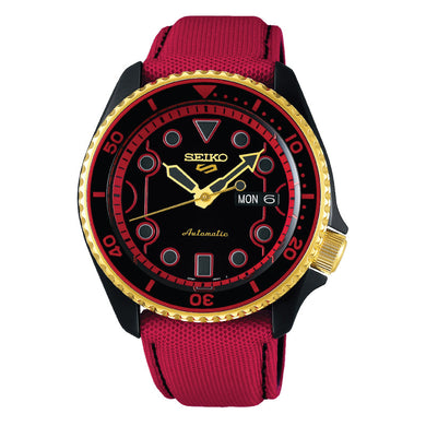 Seiko 5 Sports Automatic STREET FIGHTER V Limited Edition (Rush 'n' Blaze - KEN) Red Leather Strap Watch SRPF20K1 (LOCAL BUYERS ONLY) Watchspree
