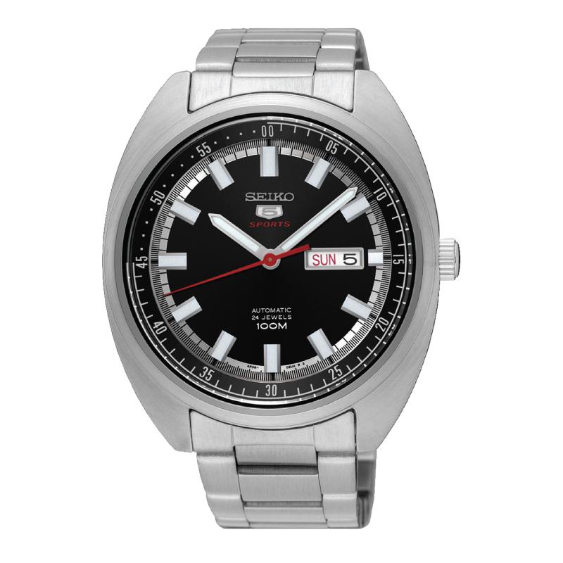 Seiko 5 Sports Automatic Silver Stainless Steel Band Watch SRPB19K1 Watchspree