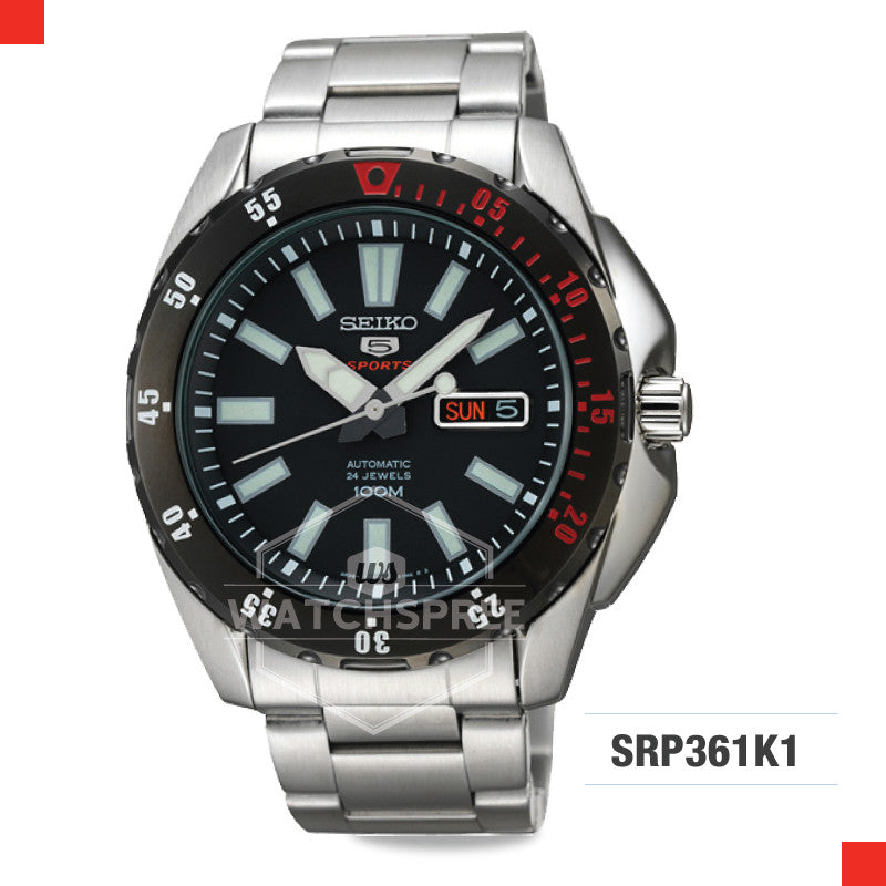 Seiko 5 Sports Automatic Watch SRP361K1 Watchspree