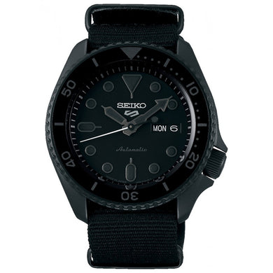 Seiko 5 Sports (Japan Made) Automatic Black Nylon Strap Watch SBSA025 SBSA025J (LOCAL BUYERS ONLY) Watchspree