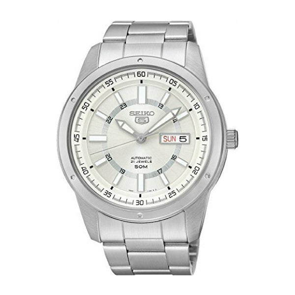 Seiko 5 Sports (Japan Made) Automatic Silver Stainless Steel Band Watch SNKN09J1 Watchspree