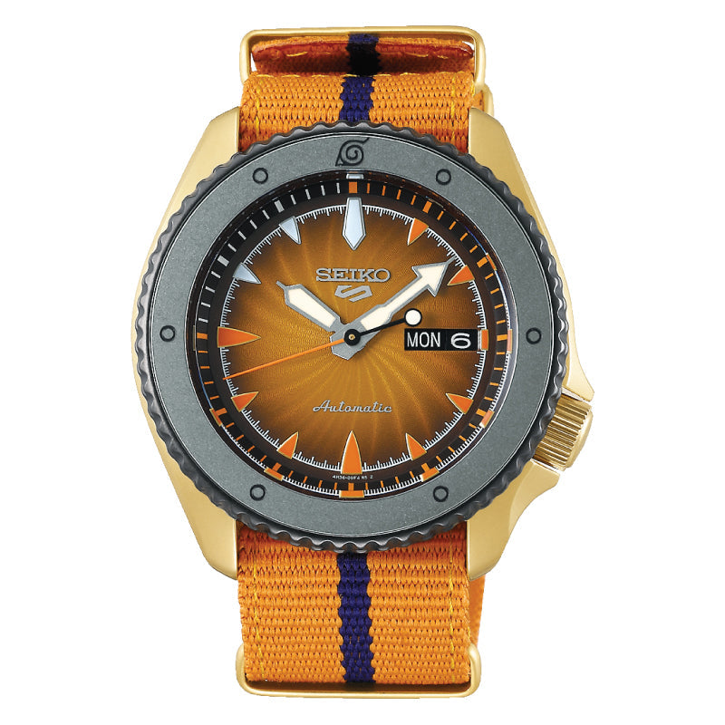 Seiko 5 Sports NARUTO & BORUTO Limited Edition (NARUTO UZUMAKI) Orange Nylon Strap Watch SRPF70K1 (LOCAL BUYERS ONLY) Watchspree