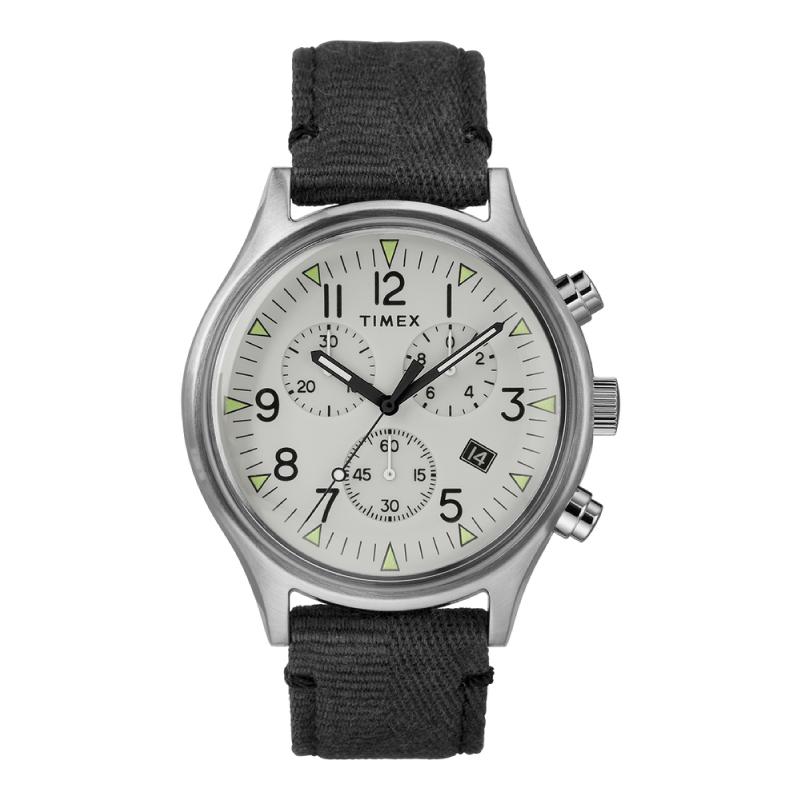 Timex MenÔs MK1 Steel Chronograph 42mm Fabric Strap watch TW2R68800