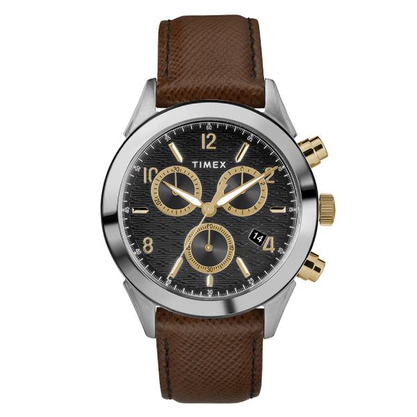 Timex Men's Torrington Chronograph 40mm Leather Strap Watch TW2R90800