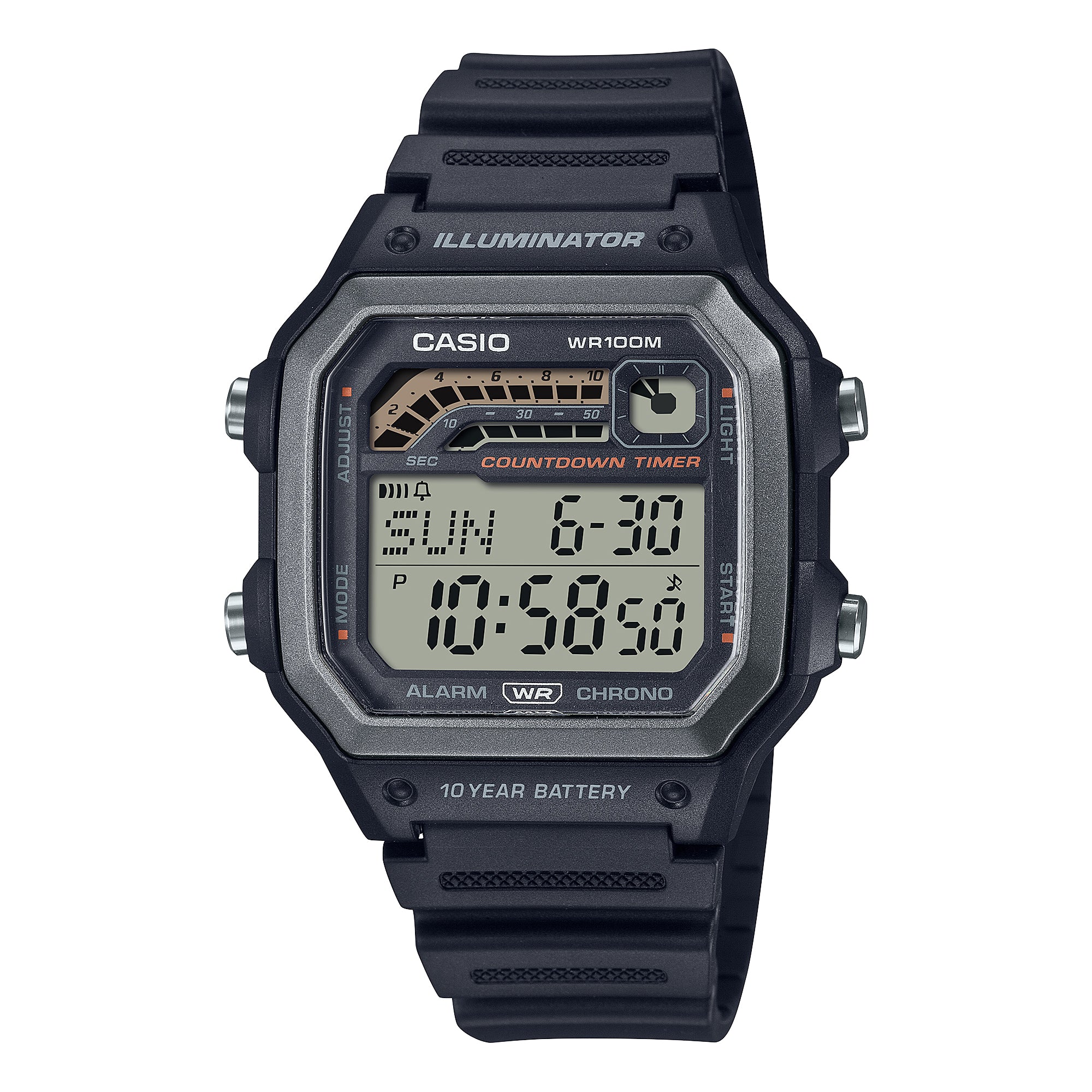 Casio Digital Watch WS1600H-1A WS-1600H-1A