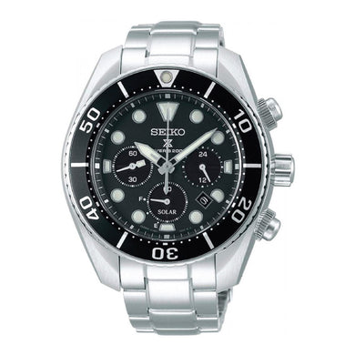 Seiko Prospex (Japan Made) Diver Scuba Solar Silver Stainless Steel Band Watch SBDL061 SBDL061J